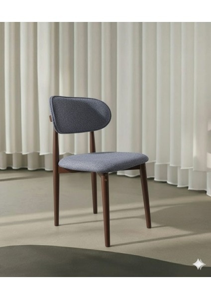 Ahşap Sandalye BOHEM tarzı (De monte Kurulum)ceviz boya ve mavi kumaşı ile yemek odası ve mutfak masasına uygun üretilmiştir ve de monte kurulum videosu eklenmiştir.