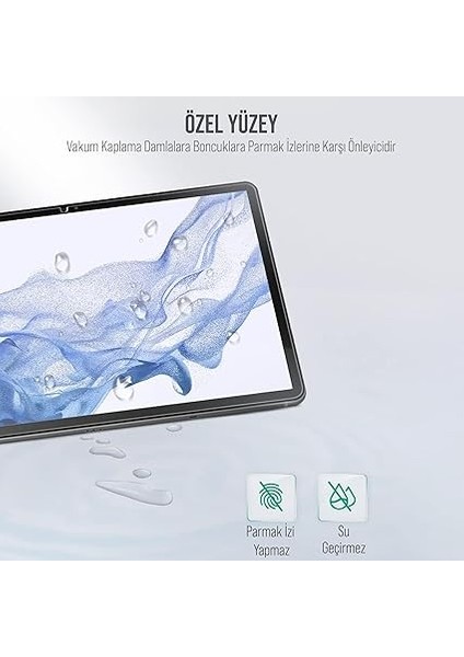 Samsung Tablet Için Tasarlanmış Uçtan Kenara Kapsama Tam Koruma Dayanıklı Temperli Cam (Galaxy Tab S9 Plus X810) fiyatları