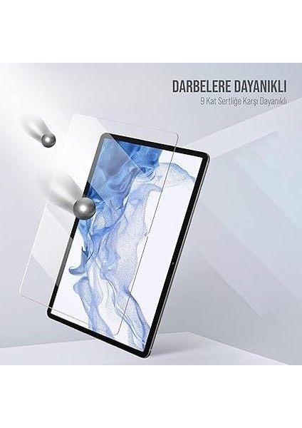 Samsung Tablet Için Tasarlanmış Uçtan Kenara Kapsama Tam Koruma Dayanıklı Temperli Cam (Galaxy Tab S9 Plus X810) indirimleri