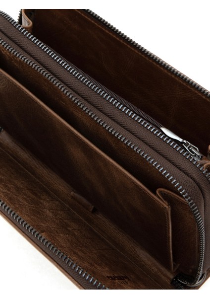 Erkek Kahverengi %100 Deri El Çantası 50316802-VR029