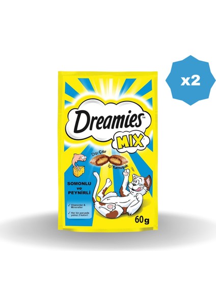 Kedi Maması Somonlu ve Peynirli 60 gr - (2 Adet)