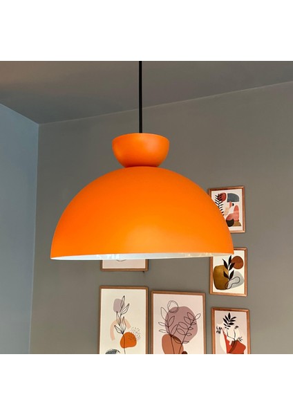 Yimpi Turuncu Avize Turuncu Şapka Tekli Sarkıt Salon Kuaför Cafe Dekoratif Aydınlatma Pastane fiyatları