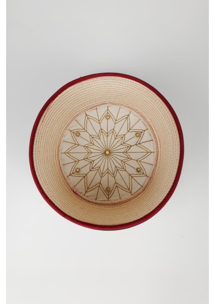 Talebe Sarığı - Siyah Kumaş - Bordo Takke - Yuvarlak Sarım - Kuş Gözü - 5 Metre indirimleri