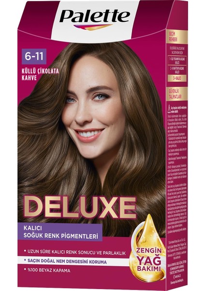Palette Deluxe Saç Boyası 6-11 Küllü Çikolata Kahve
