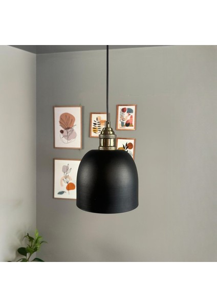 Deep Siyah Lale Başlık Tekli Avize Sarkıt Salon Mutfak Butik Lamba Aydınlatma Avize fiyatları
