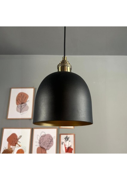 Deep Siyah Lale Başlık Tekli Avize Sarkıt Salon Mutfak Butik Lamba Aydınlatma Avize modelleri