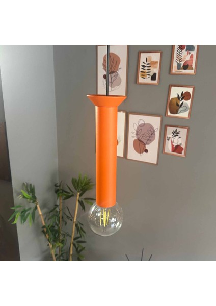 Mika Turuncu Tabak Sarkıt Avize Sarkıt Lamba Koridor Duvar Merdiven Antre Oturma Odası Avizeleri