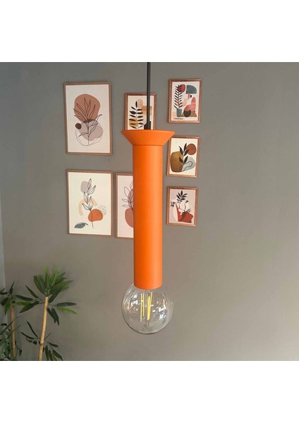 Mika Turuncu Tabak Sarkıt Avize Sarkıt Lamba Koridor Duvar Merdiven Antre Oturma Odası Avizeleri