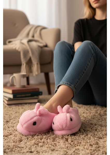 Panduf Hayvan Figürlü Peluş Tüylü Ev Ayakkabısı Yumuşak Taban Ev Botu fiyatları