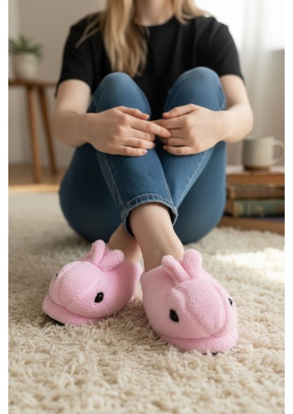 Panduf Hayvan Figürlü Peluş Tüylü Ev Ayakkabısı Yumuşak Taban Ev Botu modelleri