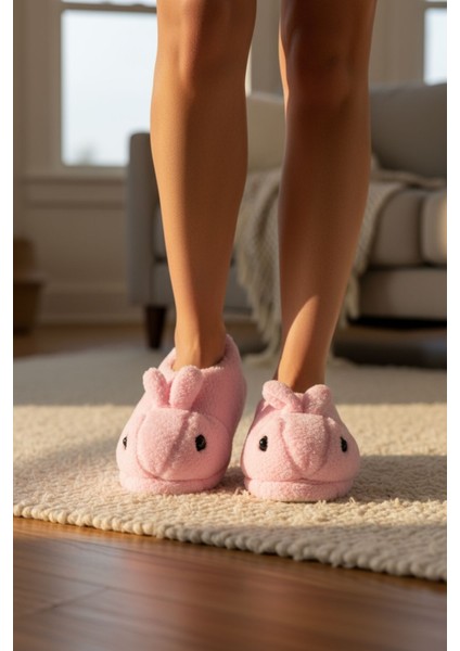 Panduf Hayvan Figürlü Peluş Tüylü Ev Ayakkabısı Yumuşak Taban Ev Botu fırsatları