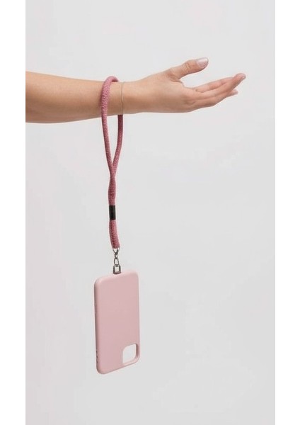 PEMBE PARACORD TELEFON EL ASKISI TÜM KILIFLARA UYUMLU fırsatları