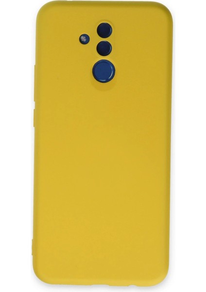 Huawei Mate 20 Lite Kılıf Nano Içi Kadife Silikon - SARI-(5796) - N833J548-M46833
