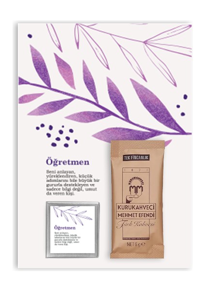 Öğretmenler Günü Kahve Çikolata Hediye Kartı