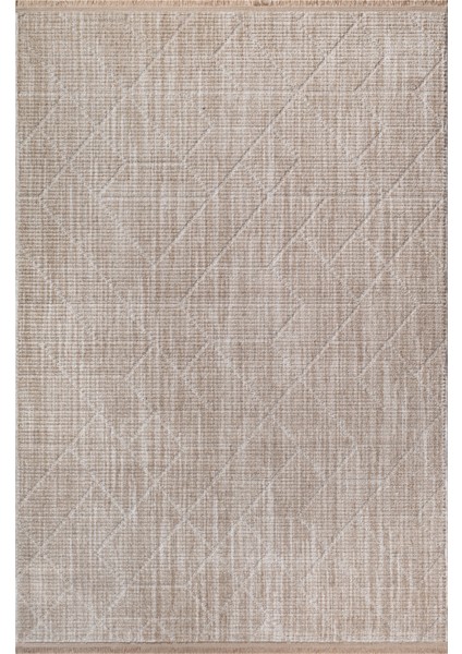 Yalın Bukle Salon Halısı Hav Vermez Mutfak Halısı Çocuk Odası Halısı Koridor 5579 Bej