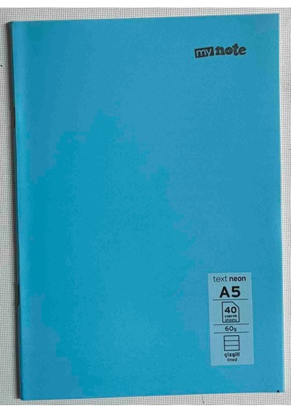 A5 40 Yaprak Çizgili Pp Kapak Dikişli Defter Mavi