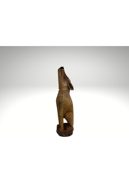 🐺 El Yapımı Ahşap Oyma Uluyan Kurt Figürü - Doğanın Gücü Evinizde fiyatları