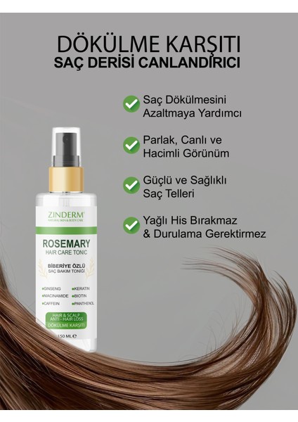 Saf Biberiye Suyu Saç Toniği Dökülme Karşıtı ve Saç Uzamasını Destekleyici Tonik 150 ml modelleri