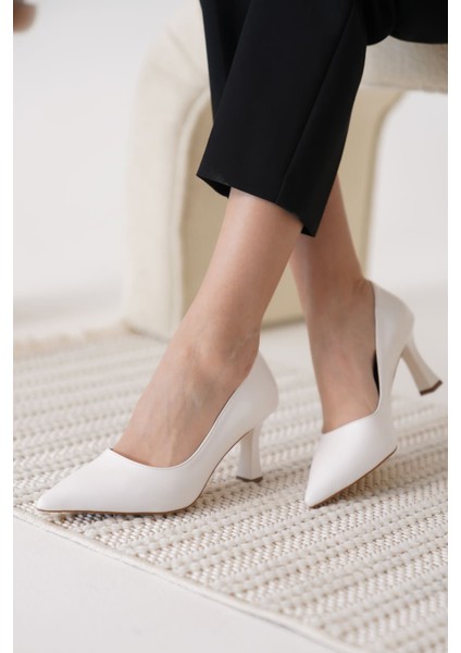 Modaserdem Alexandra Kadın Beyaz Stiletto fırsatları