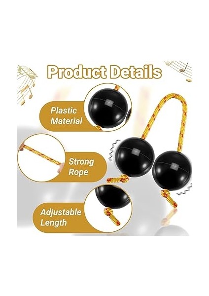 2 Adet Afrika Ritmik Top Ayarlanabilir Afrika Ritmik Shaker Topu Kashaka Shaker Enstrüman Siyah Eğlence Için modelleri