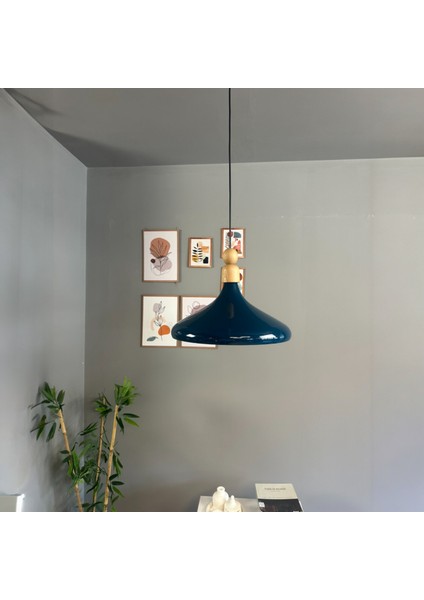 Deniz Yeşili Tekli Avize Kalın Ahşap Boncuk Sarkıt Salon Mutfak Pastane Lamba Aydınlatma Avizeler fiyatları