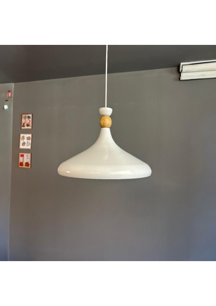 Champion Beyaz Ahşap Şapka Tekli Avize Sarkıt Salon Mutfak Cafe Butik Lamba Aydınlatma Avizeler fiyatları