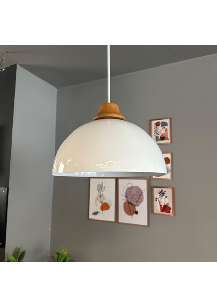 Yimpi J Ahşap Başlık Avize Sarkıt Lamba Salon Mutfak Avizeleri Pastane Cafe