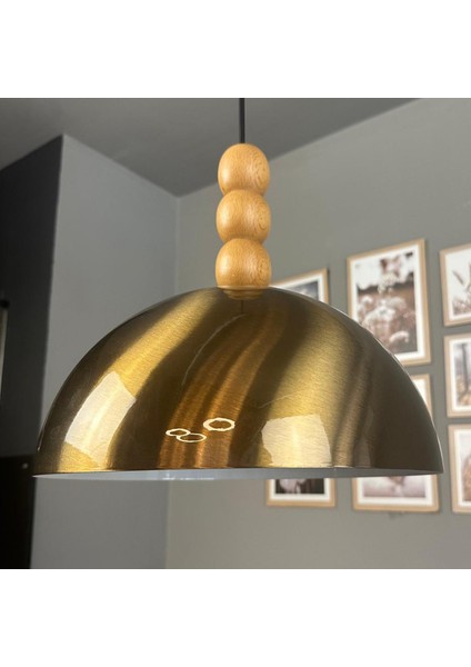 Yimpi Eskitme Avize Ahşap Üç Boncuk Tekli Sarkıt Salon Cafe Lamba Dekoratif Aydınlatma fiyatları