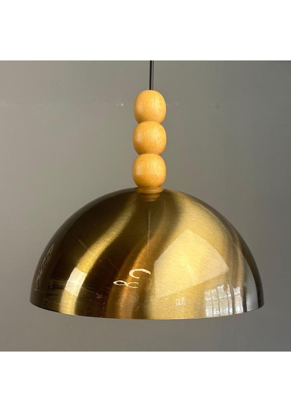 Yimpi Eskitme Avize Ahşap Üç Boncuk Tekli Sarkıt Salon Cafe Lamba Dekoratif Aydınlatma modelleri