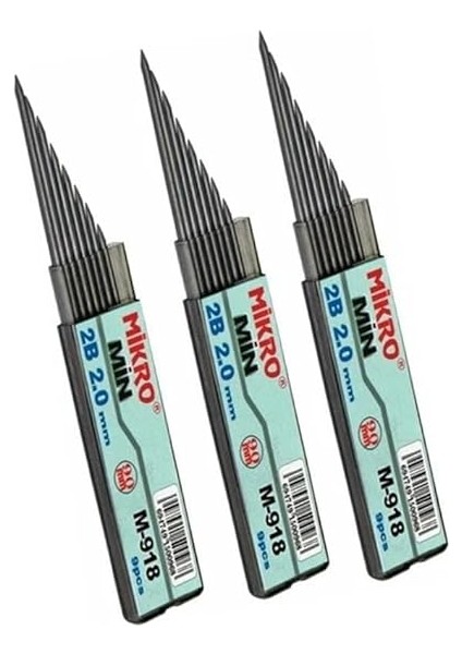 mm Kalın Uçlu Versatil Kalem Kırmızı Renk 1 Adet ve 2.0 mm Uç Siyah 3 Adet Kalın Uçlu Mekanik Kalem fiyatları