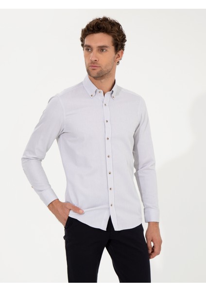 Erkek Bej Slim Fit Uzun Kollu Gömlek 50250841-VR011 modelleri