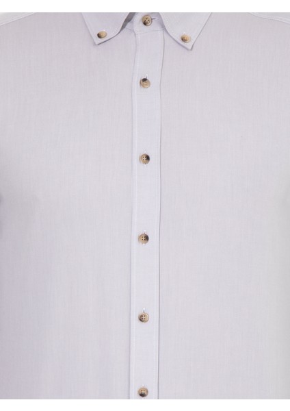 Erkek Bej Slim Fit Uzun Kollu Gömlek 50250841-VR011