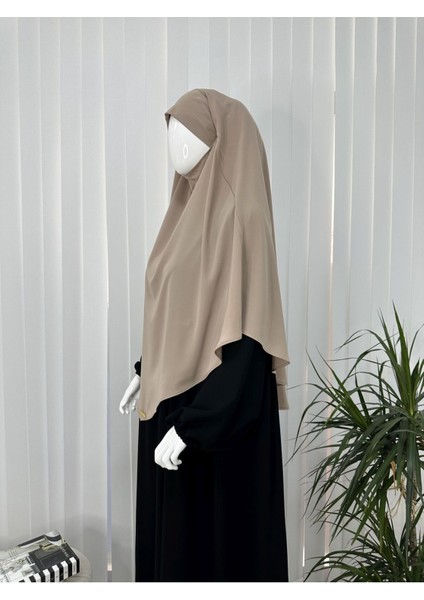 Tek Kat Medine Ipegi Pratik Bağlamalı Üçgen Sufle Eşarp Bej ,hijab ( Hac ve Umre Için Uygundur) fiyatları