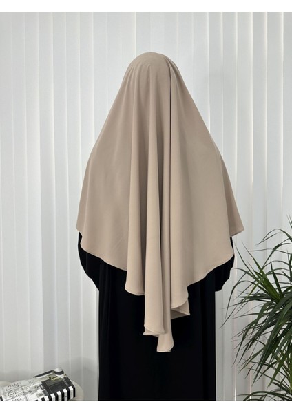 Tek Kat Medine Ipegi Pratik Bağlamalı Üçgen Sufle Eşarp Bej ,hijab ( Hac ve Umre Için Uygundur) fırsatları