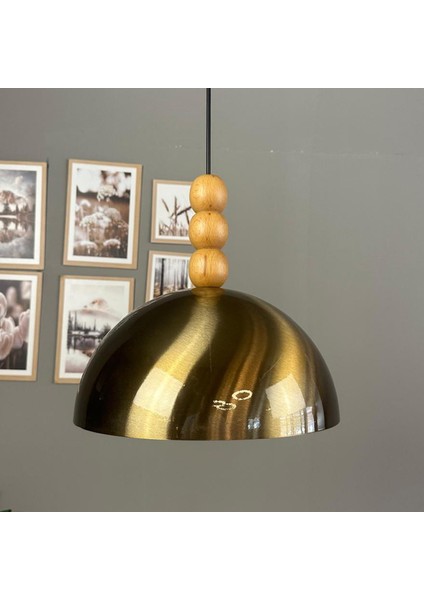 Yimpi Eskitme Avize Ahşap Üç Boncuk Tekli Sarkıt Salon Cafe Lamba Dekoratif Aydınlatma fırsatları