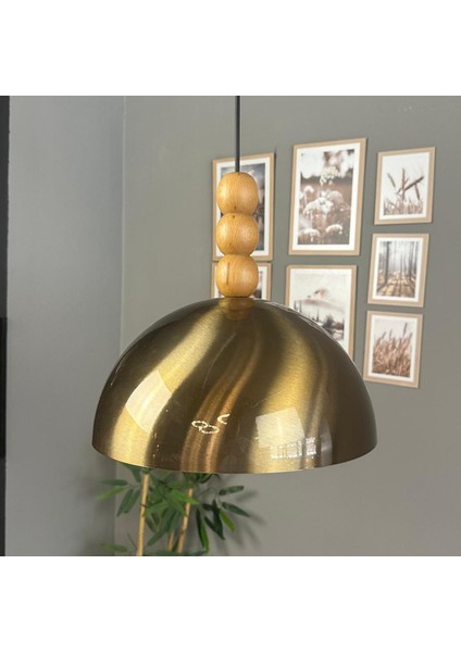 Yimpi Eskitme Avize Ahşap Üç Boncuk Tekli Sarkıt Salon Cafe Lamba Dekoratif Aydınlatma indirimleri