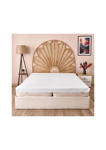 Soft Sane Çift Kişilik Sıvı Geçirmez Lastikli Alez - Beyaz - 160X200 cm