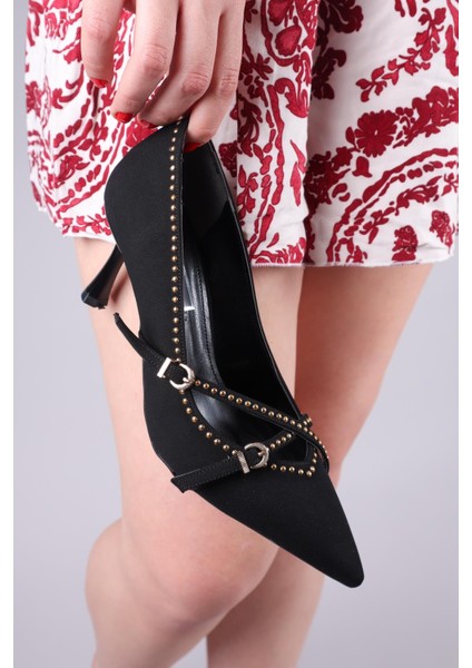 Glıy Gold Aksesuarlı Topuklu Ayakkabı Siyah fiyatları