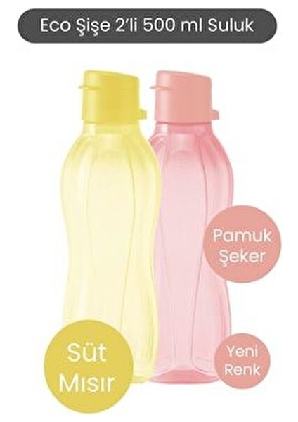 Eco Suluk 500 ml 2 Li Sızdırmaz Tasarım ile Spor ve Ofis Kullanımına Uygun fırsatları