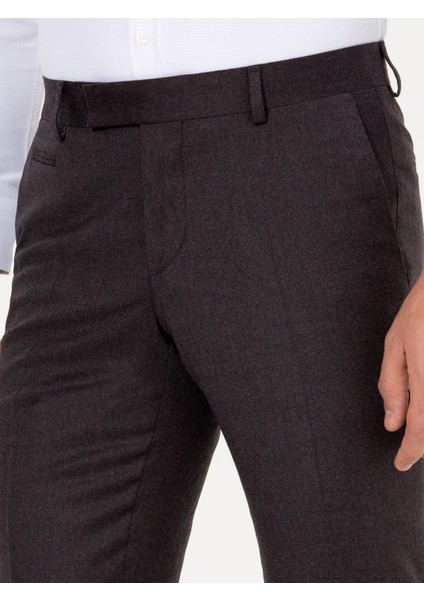 Erkek Bordo Slim Fit Kumaş Pantolon 50259767-VR014