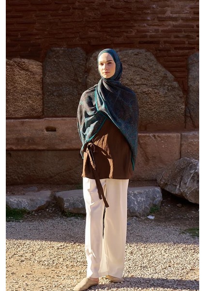 Yeşil Ed Scarf Roselya Şal fırsatları