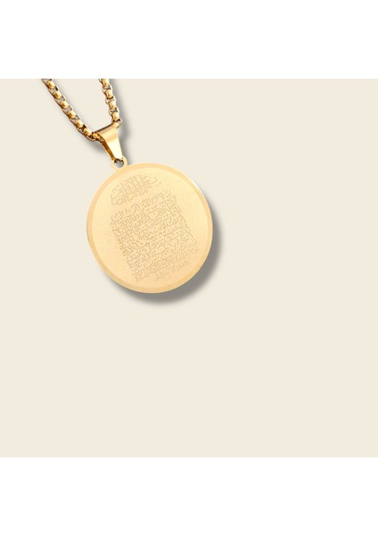 Ayetel Kürsi Yazılı Gümüş/altın Renk Paslanmaz Çelik Kolye | Manevi ve Koruyucu Unisex Takı modelleri