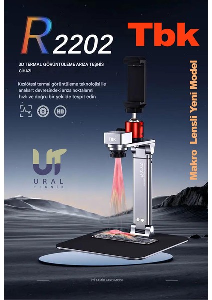 TBK R2202 Yeni Makro Lensli kızılötesi termal kamera elektronik anakart test arıza tespit kamerası