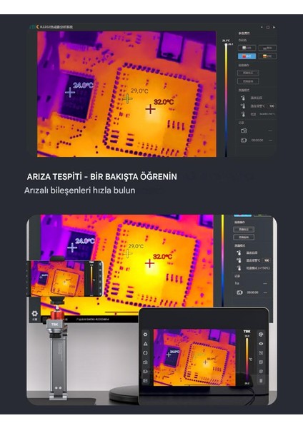 TBK R2202 Yeni Makro Lensli kızılötesi termal kamera elektronik anakart test arıza tespit kamerası fırsatları