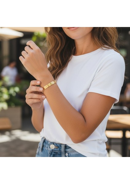 Ayetel Kürsi Yazılı Gümüş/altın Renk Paslanmaz Çelik Bileklik Manevi ve Koruyucu Unisex Takı fırsatları