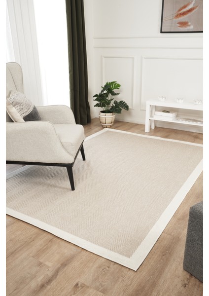 Kolay Temizlenen Yıkanabilir Bordürlü sisal halı