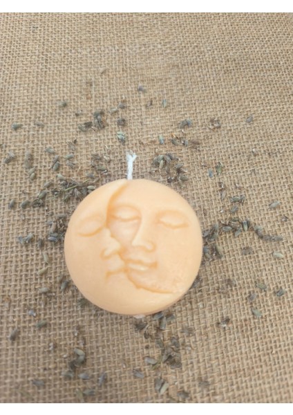 Güneş ve Ay Yüzlü Dekoratif Mum, Tek Renk fırsatları