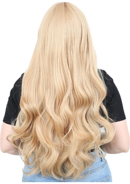 Kahküllü Uzun Dalgalı Fiber Sentetik Peruk - Balköpüğü indirimleri