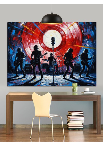 Müzük Grubu Dekoratif Kanvas - Mdf Ahşap Tablo modelleri