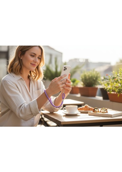 LİLA MOR PARACORD TELEFON EL ASKISI TÜM KILIFLARA UYUMLU modelleri